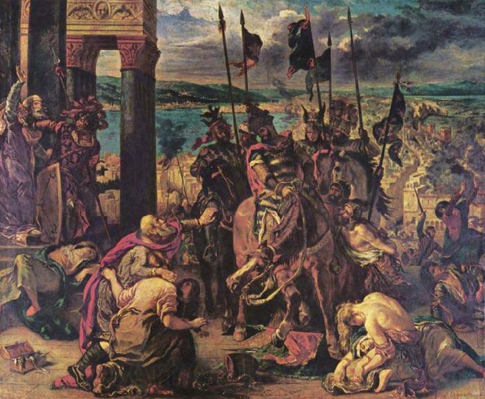 Eugene Delacroix The Entry of the Crusaders in Constantinople, Spain oil painting art